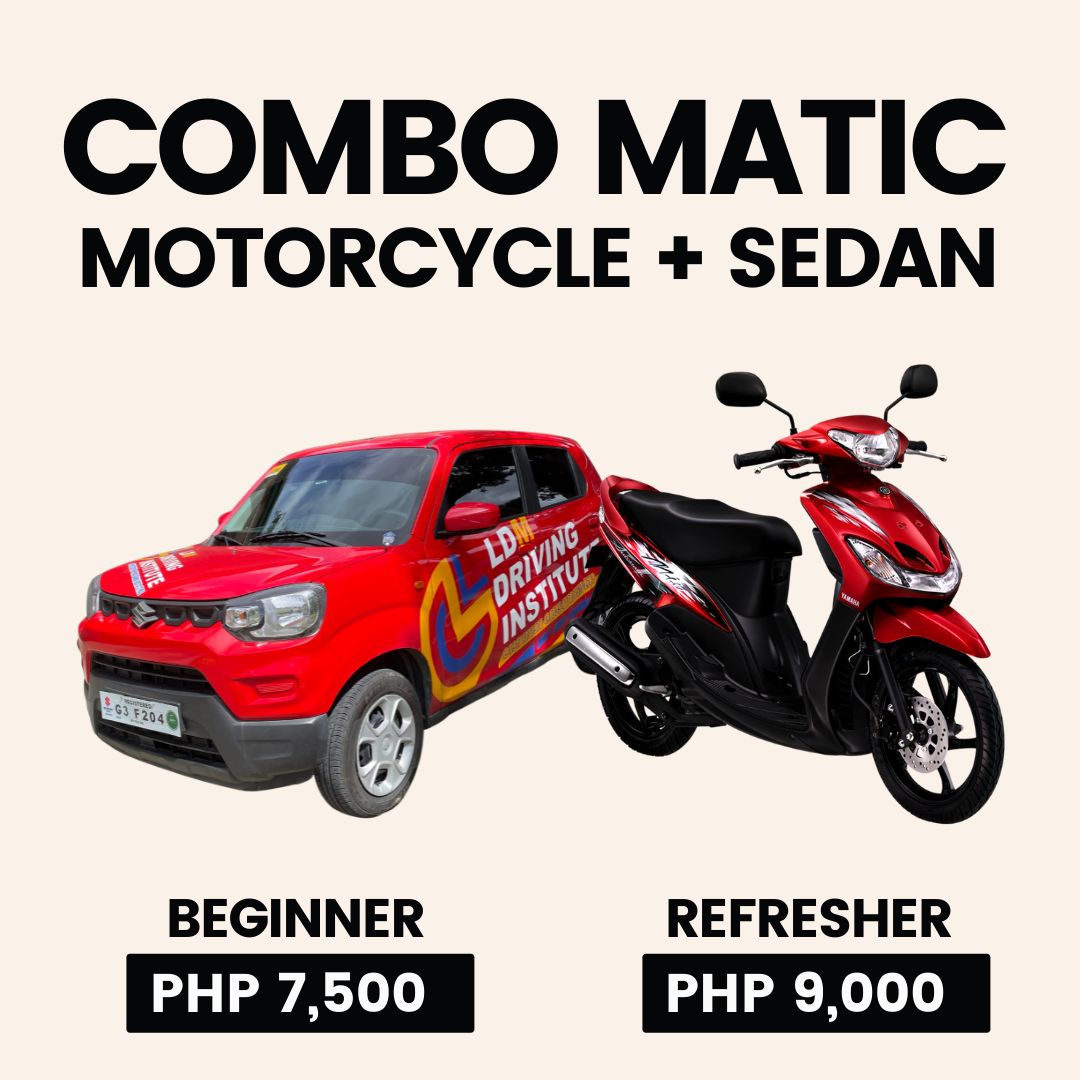 Combo Matic motorcycle and sedan promo